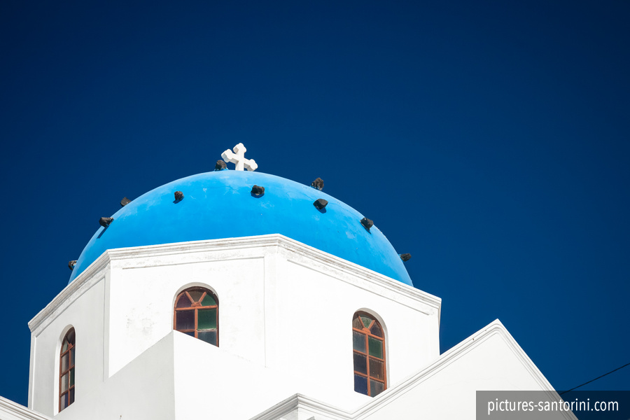 The clifftop village of Imerovigli, one of Santorini’s highest settlements above the caldera