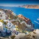 Oia in Front of Santorini's Caldera